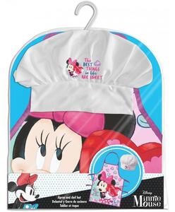 Dívčí zástěra s kuchařskou čepicí Minnie Mouse s bonboniérou
