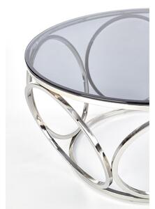 Konferenční stolek Venus, čirá / stříbrná