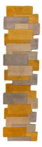 Ručně všívaný kusový koberec Abstract Collage Ochre/Natural 150x240 cm