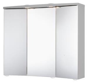 Jokey Výprodej a doprodej TRAVA LED Zrcadlová skříňka - hliníková barva - š. 75 cm, v. 65 cm, hl. 22 cm 111514120-0140