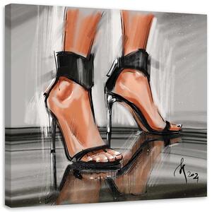 Obraz na plátně Módní obuv - Irina Sadykova Rozměry: 30 x 30 cm