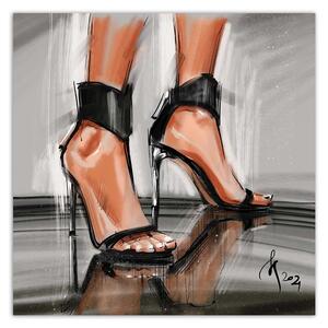 Obraz na plátně Módní obuv - Irina Sadykova Rozměry: 30 x 30 cm
