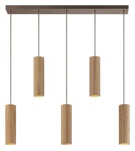 Brilliant - Lustr na lanku LAKEWOOD 5xGU10/10W/230V hnědá