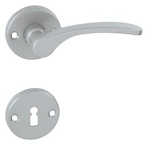 Dveřní kování MP KE - LAURA - R (Stříbrná), klika-klika, Otvor pro obyčejný klíč BB, MP Stříbrná