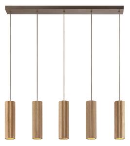 Brilliant - Lustr na lanku LAKEWOOD 5xGU10/10W/230V hnědá