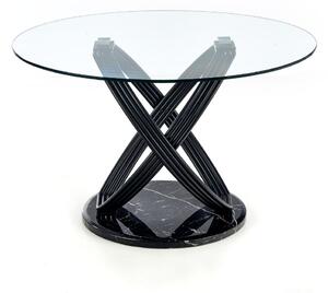 Jídelní stůl Optico, čirá / černá