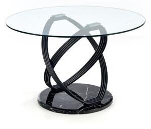 Jídelní stůl Optico, čirá / černá