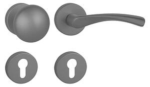 Dveřní kování MP FO - FAN - R (ANT - Antracit), klika levá / koule, Otvor na cylidrickou vložku, MP antracit