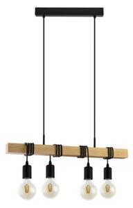 Eglo 33378 - LED Lustr na lanku TOWNSHEND 4xE27/4W/230V 2200K béžová/černá