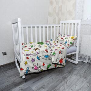 Sablio Mikroplyšové dětské povlečení do postýlky Malování 2 - 120x90 / 40x60