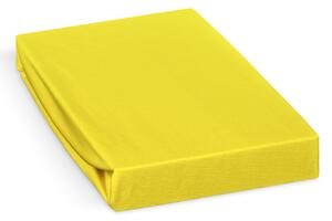 Polášek jersey prostěradlo 90x200cm, žluté