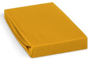 Polášek jersey prostěradlo 90x200cm, tmavě žluté