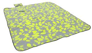 HomeLife Pikniková deka šedozelená 180 x 210 cm
