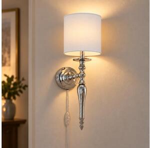 BRILAGI - Nástěnná lampa NUBILA 1xE27/60W/230V lesklý chrom/bílá