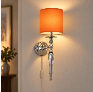 BRILAGI - Nástěnná lampa NUBILA 1xE27/60W/230V lesklý chrom/oranžová