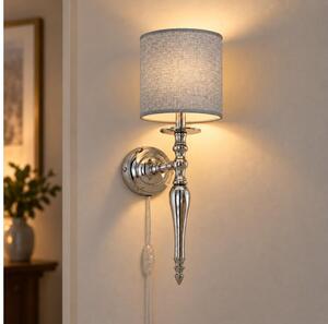 BRILAGI - Nástěnná lampa NUBILA 1xE27/60W/230V lesklý chrom/šedá