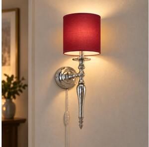 BRILAGI - Nástěnná lampa NUBILA 1xE27/60W/230V lesklý chrom/pompejská červená