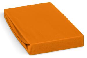Polášek jersey prostěradlo 90x200cm, žluto-oranžové