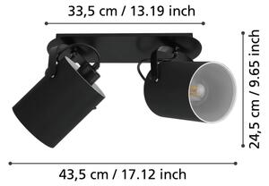 Eglo 33646 - Bodové svítidlo VILLABATE 2xE27/10W/230V