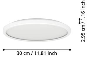 Eglo 901446 -LED Koupelnové stropní svítidlo ROVITO 13,9W/230V pr.30cm IP44 bílá