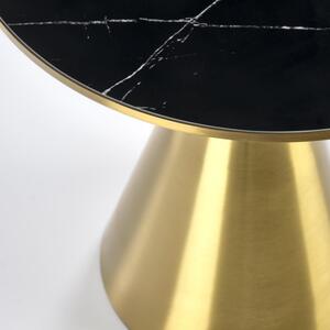 Konferenční stolek Tribeca, černý mramor / zlatá