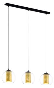 Eglo 79461 - Lustr na lanku BOLSANO 3xE27/28W/230V zlatá/černá