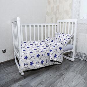 Sablio Mikroplyšové dětské povlečení do postýlky Hvězdy a kotvy - 120x90 / 40x60
