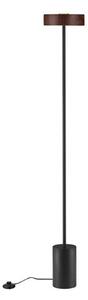 Stojací lampa THEA LED 17W 929lm 3000K černá / dřevo / zlatá 135cm - NOVALUCE