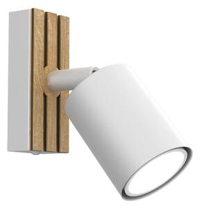 Nástěnné bodové svítidlo TERRA 1xGU10/8W/230V bílá/dub