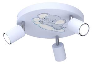 Dětské bodové svítidlo FUN 3xGU10/8W/230V modrá/slon
