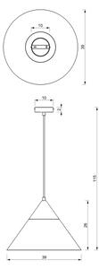 Lustr na lanku SINGLE 1xE27/15W/230V bílá/buk