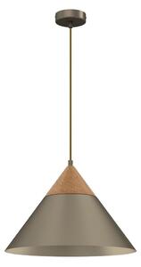 Lustr na lanku SINGLE 1xE27/15W/230V mosaz/buk