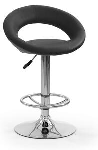 Barová židle Gardiner, černá / stříbrná
