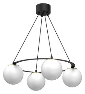 Lustr na lanku BALLO 4xE27/15W/230V černá/bílá