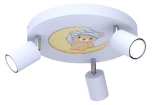 Dětské bodové svítidlo FUN 3xGU10/8W/230V modrá/medvídek