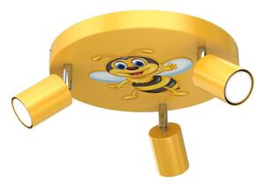 Dětské bodové svítidlo FUN 3xGU10/8W/230V žlutá/včelka