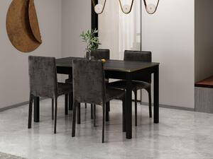 Jídelní stůl Sutopa 2 (černá) (pro 4 osoby). 1093693