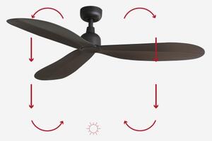 FARO 34301 - Stropní ventilátor PALMA hnědá pr. 129 cm IP44 + dálkové ovládání
