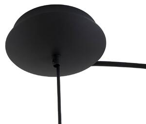 Závěsné svítidlo Lucande LED Foco, pískově černá, kov, Ø 50 cm