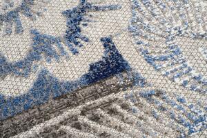 Makro Abra Moderní kusový koberec AVENTURA ED27A Květy šedý modrý Rozměr: 80x150 cm