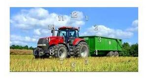Nástěnné hodiny traktor 30x60cm XII - plexi