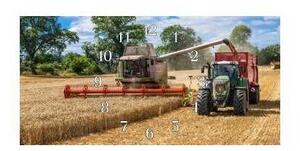 Nástěnné hodiny traktor 30x60cm VIII - plexi