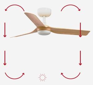 FARO 33821-Stropní ventilátor MINI PUNT S hnědá/bílá pr.90 cm + dálkové ovládání