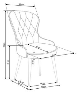 Jídelní židle Rilla, šedá / černá