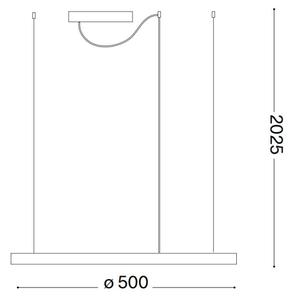 Ideal Lux - LED Lustr na lanku ORACLE SLIM LED/29W/230V 3000K pr. 50 cm bílá