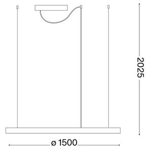 Ideal Lux - LED Lustr na lanku ORACLE SLIM LED/83W/230V 4000K pr. 150 cm bílá