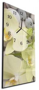 Nástěnné hodiny orchidej 30x60cm XX - plexi
