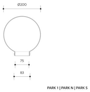 Venkovní nástěnné svítidlo s čidlem PARK 1xE27/60W/230V
