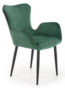 Jídelní židle Duran, zelená / černá