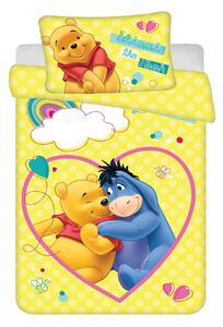 Jerry Fabrics povlečení do postýlky WTP SMILE BABY MEDVÍDEK PÚ, žluté, bavlna hladká, 100x135cm + 40x60cm